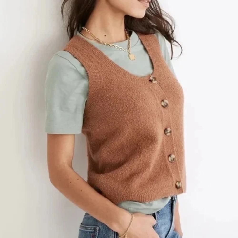 Madewell Kneale Button Front Sweater Vest